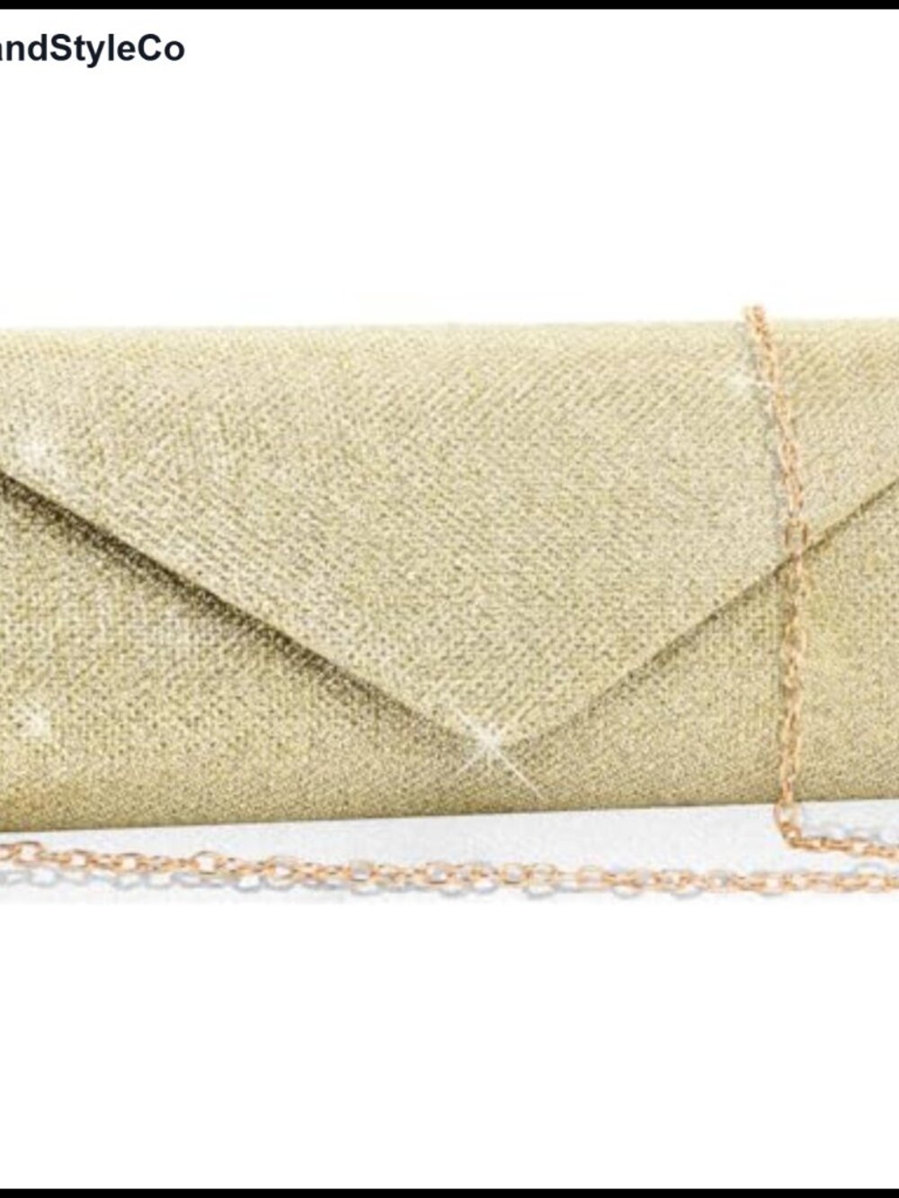 Sparkle Envelope Clutch with Detachable Chain Evening Bag